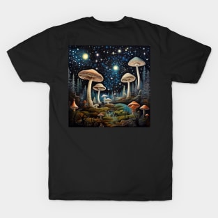 Starry Night Magic Mushroom T-Shirt